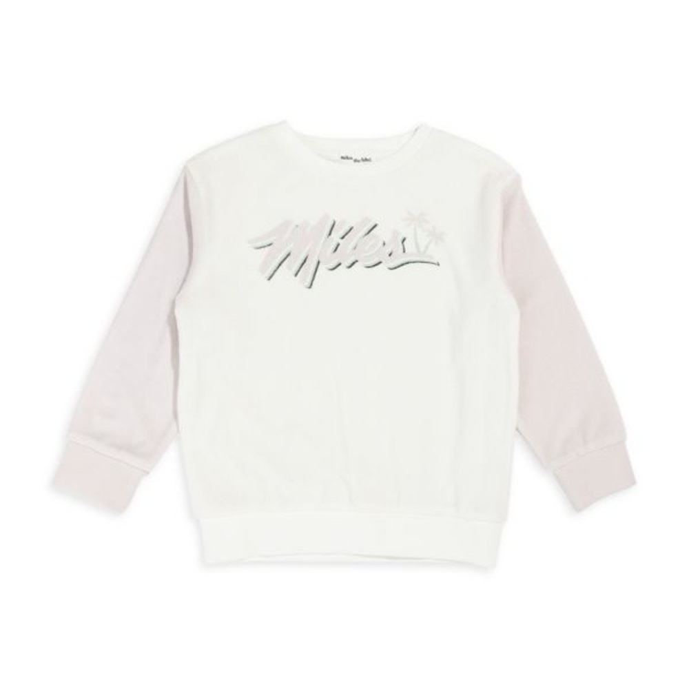 Miles the label Kids White and Pink Sweatshirt